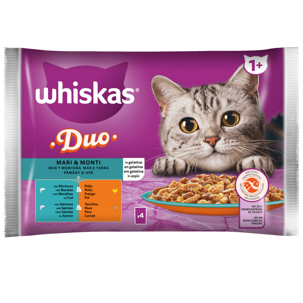 Whiskas Duo Mari e Monti 4x85 Gr Whiskas Duo Mari e Monti 4x85 Gr
